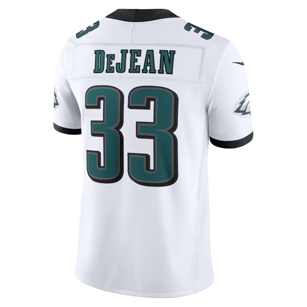 harde P.Eagles #33 Cooper DeJean White Vapor F.U.S.E. Stitched Limited  Stitched Jerseys