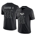 harde P.Eagles #35 Michael Carter II Player Black Reflective Limited Home Game Stitched Jerseys