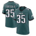 harde P.Eagles #35 Michael Carter II Player Green Home Game Stitched Jerseys