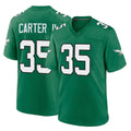 harde P.Eagles #35 Michael Carter II Player Green Kelly Alternate Home Game Stitched Jerseys