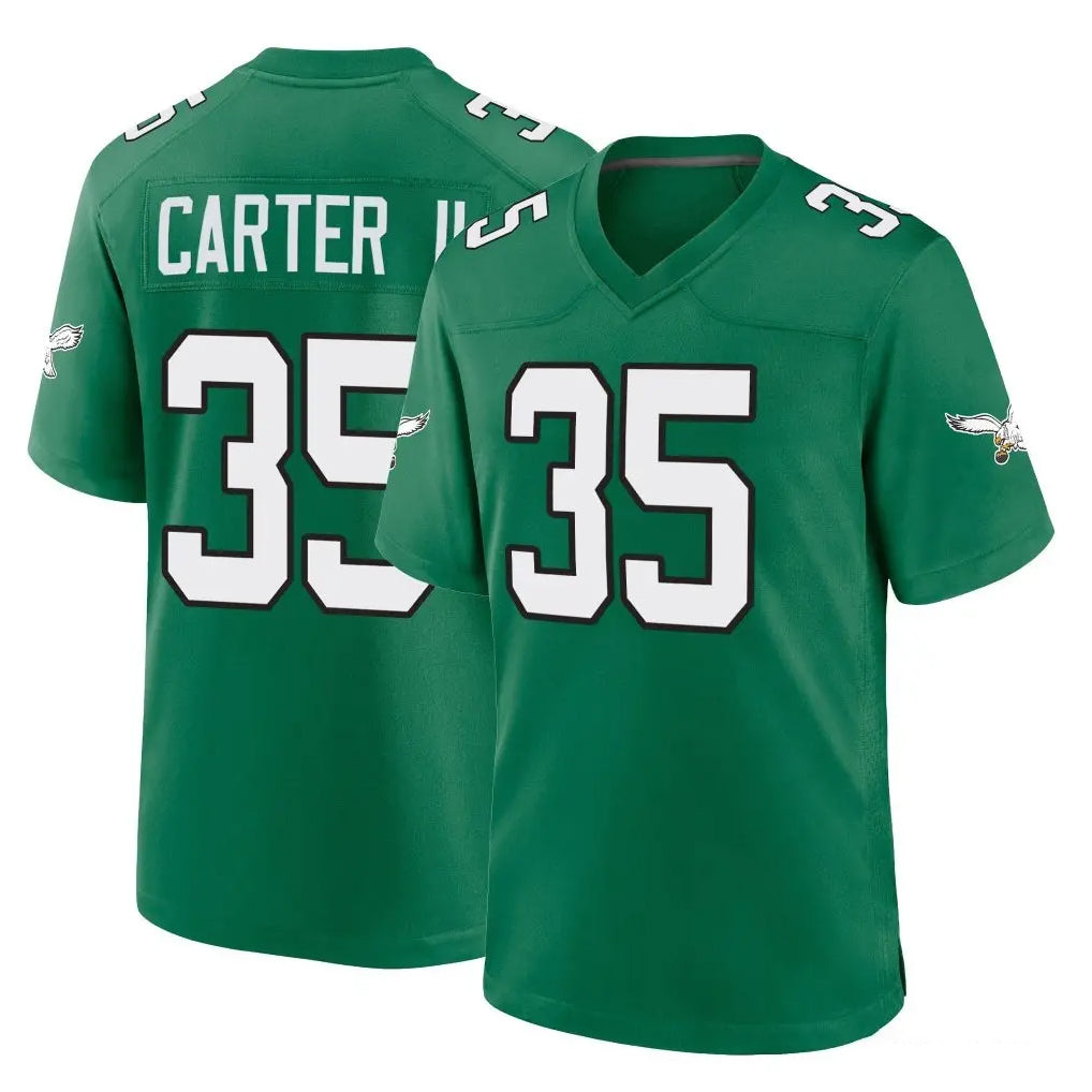 harde P.Eagles #35 Michael Carter II Player Green Kelly Alternate Home Game Stitched Jerseys