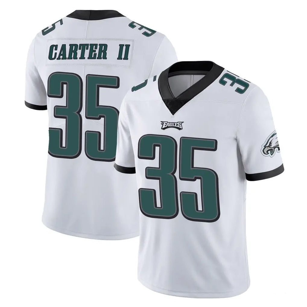 harde P.Eagles #35 Michael Carter II Player White Limited Vapor Untouchable Home Game Stitched Jerseys
