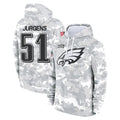 harde P.Eagles #51 Cam Jurgens Player Arctic Camo Salute to Service Pullover Hoodies Limited Game Stitched Jerseys