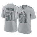 harde P.Eagles #51 Cam Jurgens Player Gray Atmosphere Fashion Home Game Stitched Jerseys
