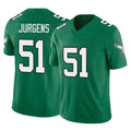harde P.Eagles #51 Cam Jurgens Player Green Kelly Alternate Vapor F.U.S.E. Home Game Stitched Jerseys