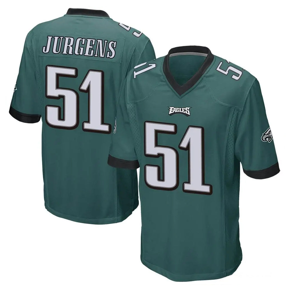 harde P.Eagles #51 Cam Jurgens Player Team Color Green Home Game Stitched Jerseys