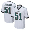 harde P.Eagles #51 Cam Jurgens Player White Home Game Stitched Jerseys