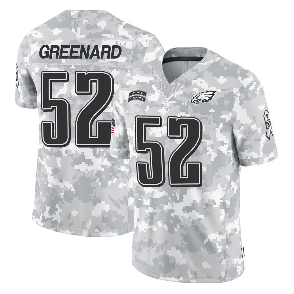 harde P.Eagles #52 Jonathan Greenard Player Arctic Camo Salute to Service Limited Game Stitched Jerseys