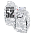 harde P.Eagles #52 Jonathan Greenard Player Arctic Camo Salute to Service Pullover Hoodies Limited Game Stitched Jerseys