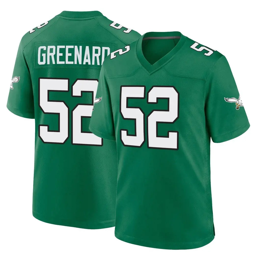 harde P.Eagles #52 Jonathan Greenard Player Green Kelly Alternate Home Game Stitched Jerseys