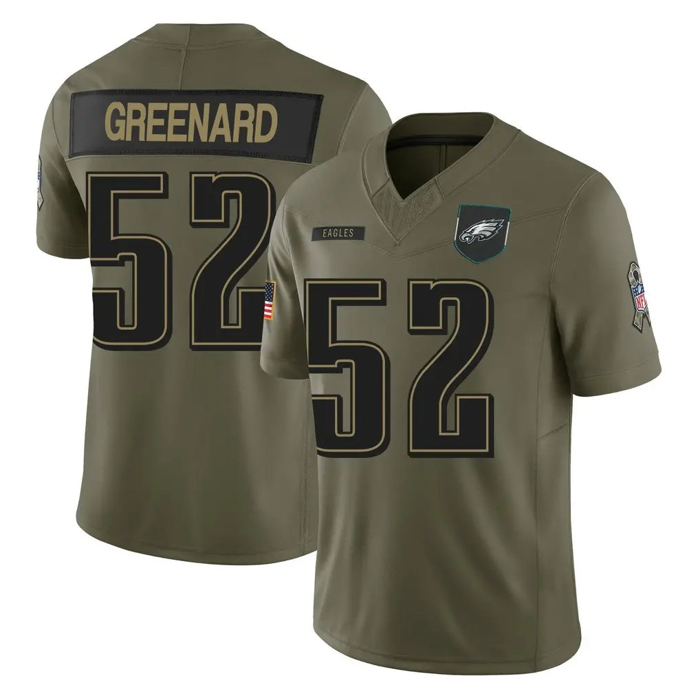 harde P.Eagles #52 Jonathan Greenard Player Olive 2025 Salute To Service Limited Stitched Jerseys