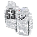 harde P.Eagles #53 Zack Baun Player Arctic Camo Salute to Service Pullover Hoodies Limited Game Stitched Jerseys