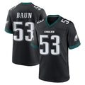 harde P.Eagles #53 Zack Baun Player Black Game Home Stitched Jerseys