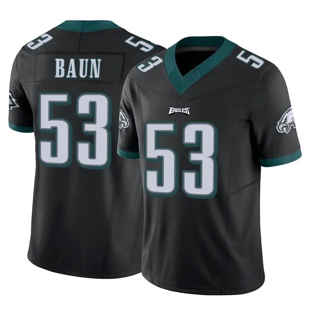harde P.Eagles #53 Zack Baun Player Black Limited Vapor F.U.S.E. Home Game Stitched Jerseys