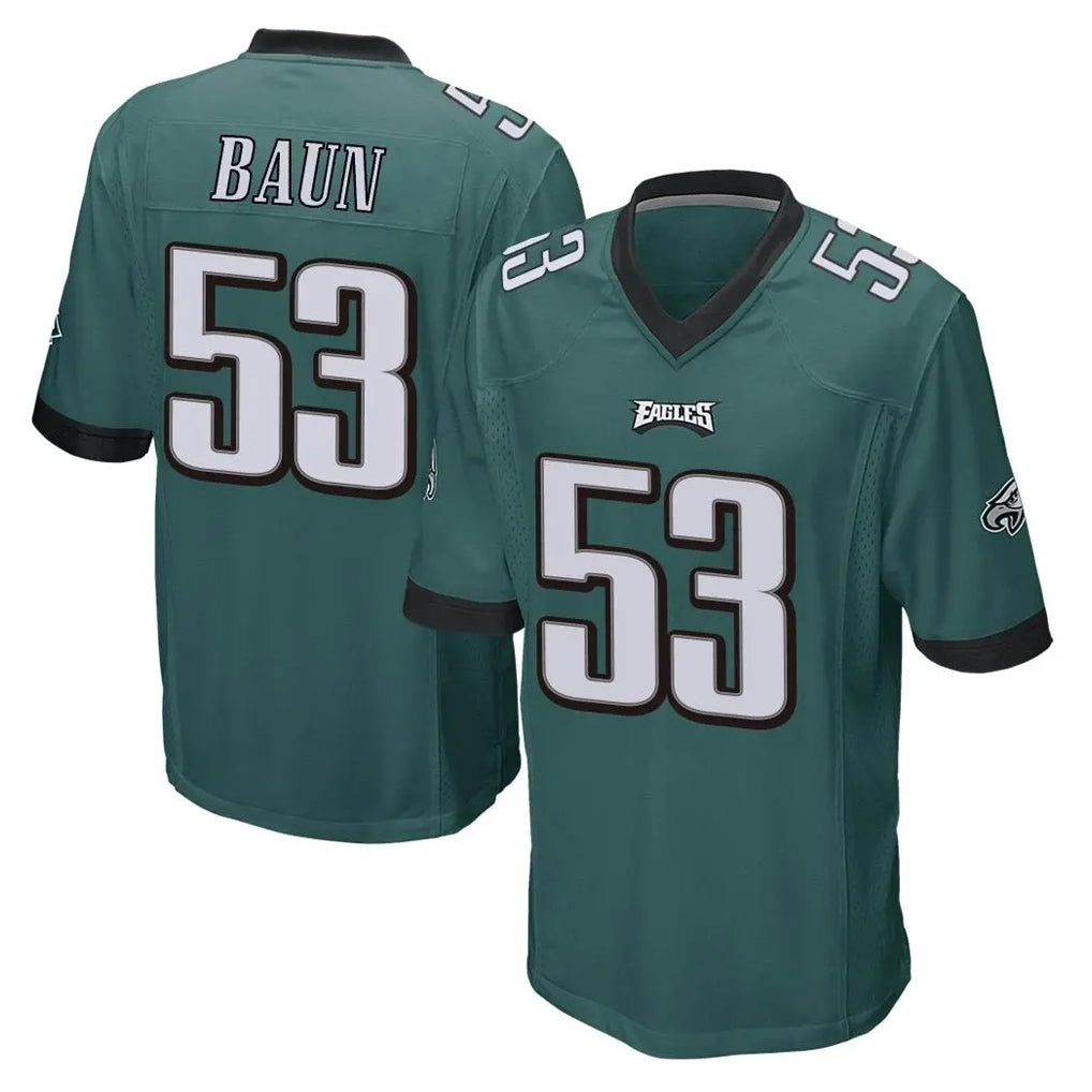 harde P.Eagles #53 Zack Baun Player Team Color Green Home Game Stitched Jerseys