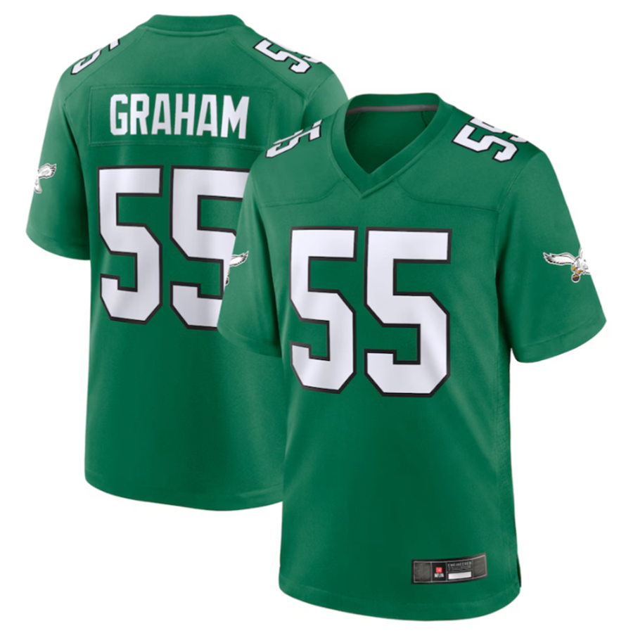 harde P.Eagles #55 Brandon Graham Kelly Green Alternate Game Stitched Jerseys