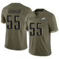 harde P.Eagles #55 Brandon Graham Player Salute To Service Olive Stitched Jerseys