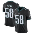 harde P.Eagles #58 Jalyx Hunt Player Black Limited Vapor Untouchable Home Game Stitched Jerseys