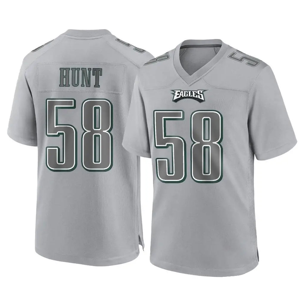 harde P.Eagles #58 Jalyx Hunt Player Gray Atmosphere Fashion Home Game Stitched Jerseys