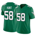 harde P.Eagles #58 Jalyx Hunt Player Green Kelly Alternate Vapor F.U.S.E. Home Game Stitched Jerseys