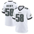 harde P.Eagles #58 Jalyx Hunt Player White Game Home Stitched Jerseys