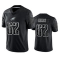 harde P.Eagles #62 Jason Kelce Player Black REFLECTIVE Limited Stitched Jerseys