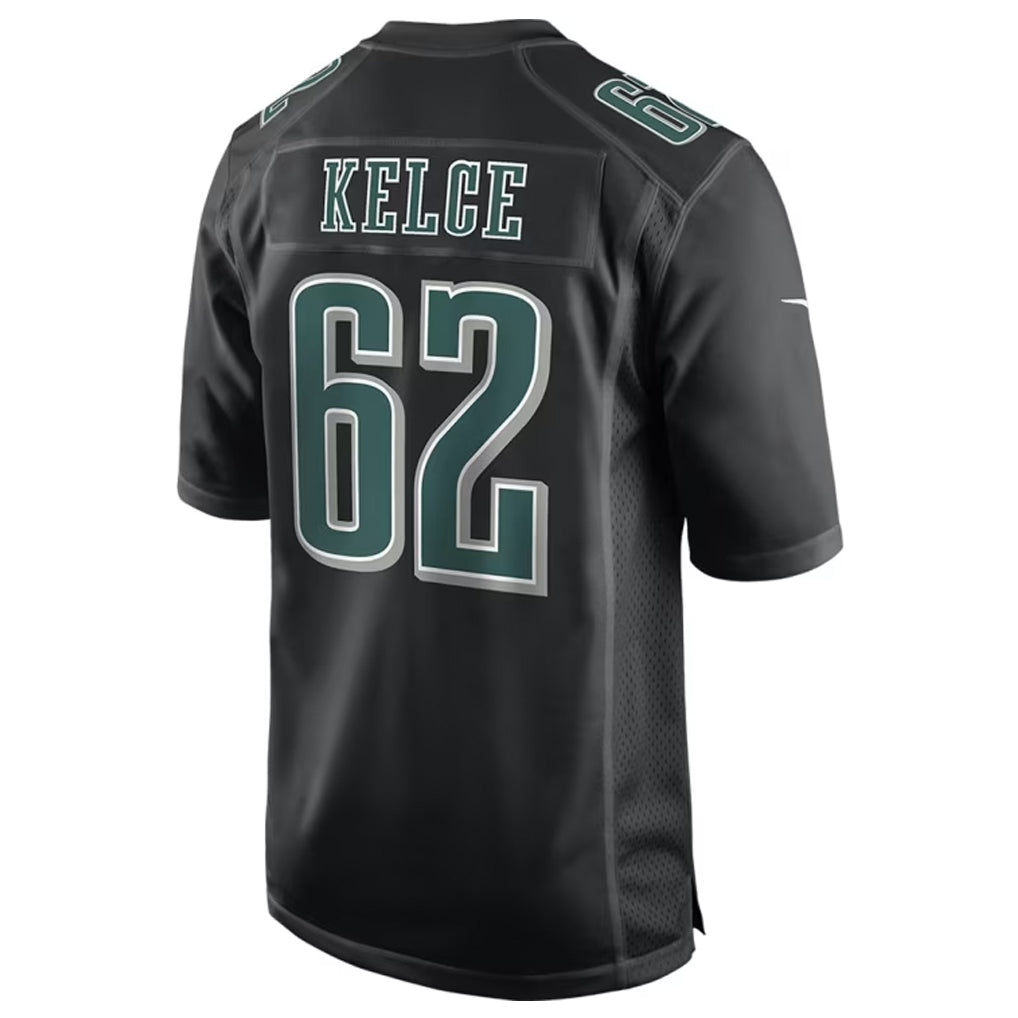 harde P.Eagles #62 Jason Kelce Player Carbon Black Fashion Game Stitched Jerseys