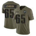 harde P.Eagles #65 Lane Johnson Player Olive 2025 Salute To Service Limited Stitched Jerseys