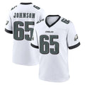 harde P.Eagles #65 Lane Johnson Player White Game Home Stitched Jerseys