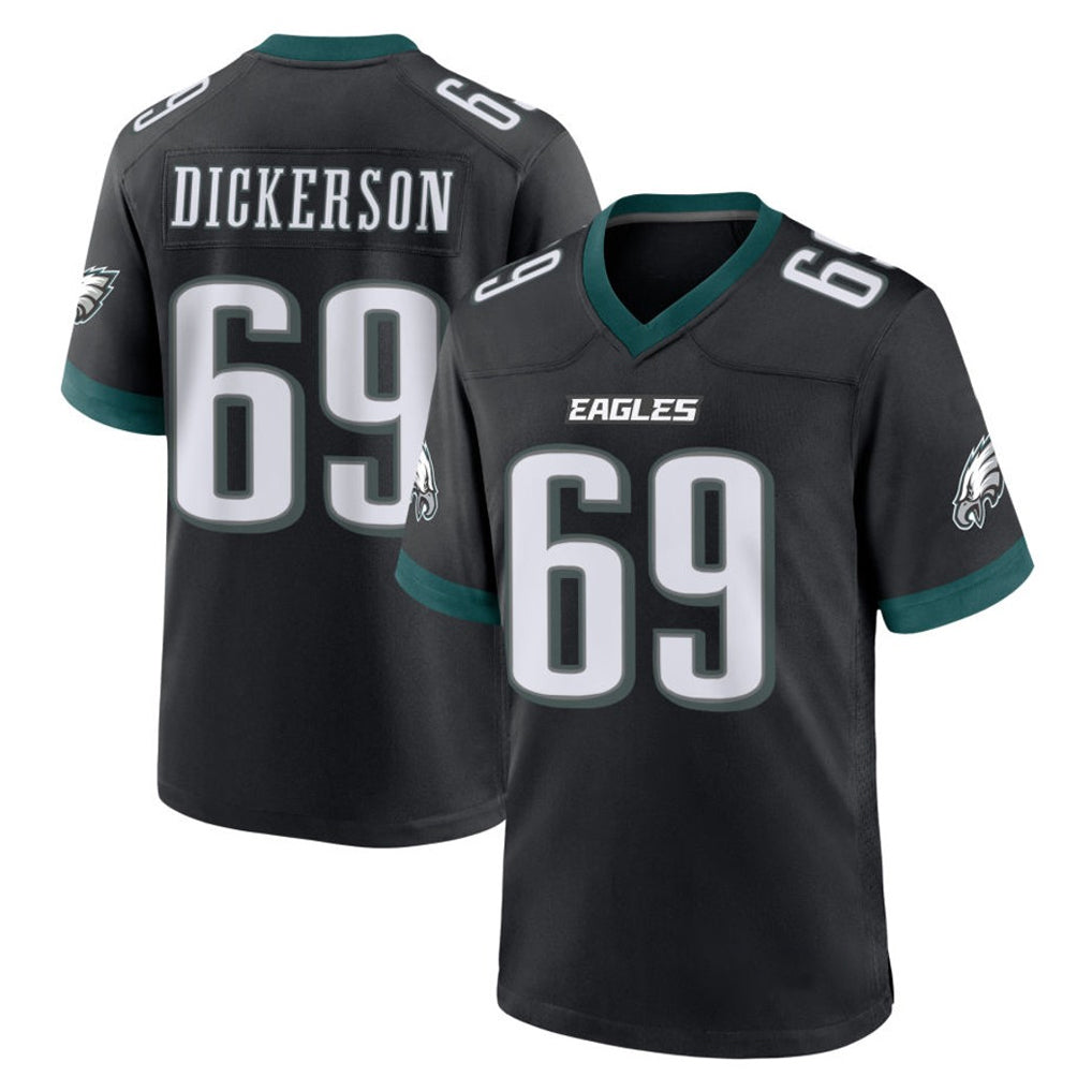 harde P.Eagles #69 Landon Dickerson Player Black Game Home Stitched Jerseys