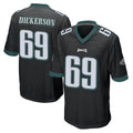harde P.Eagles #69 Landon Dickerson Player Black Home Game Stitched Jerseys