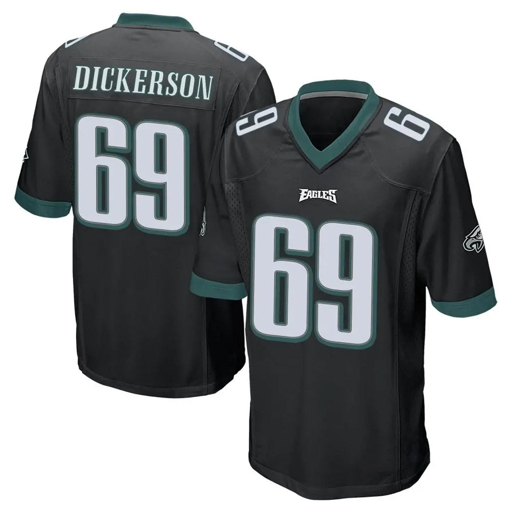 harde P.Eagles #69 Landon Dickerson Player Black Home Game Stitched Jerseys