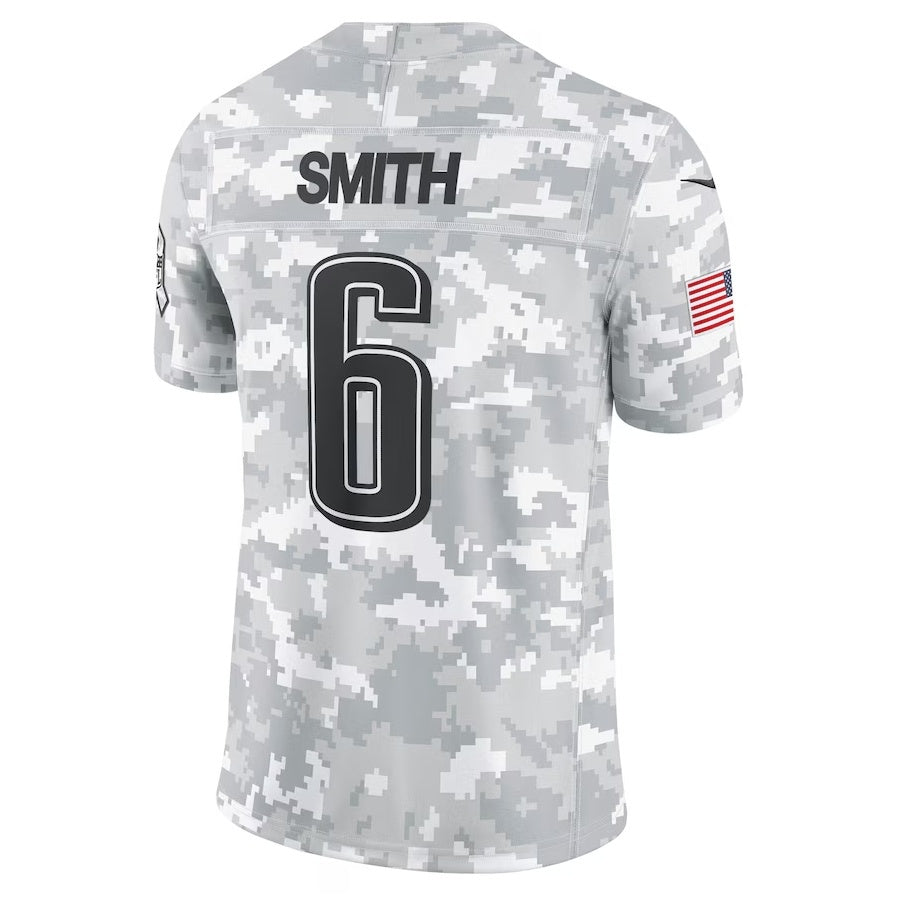 harde P.Eagles #6 DeVonta Smith Arctic Camo 2024 Salute to Service Limited Stitched Jerseys
