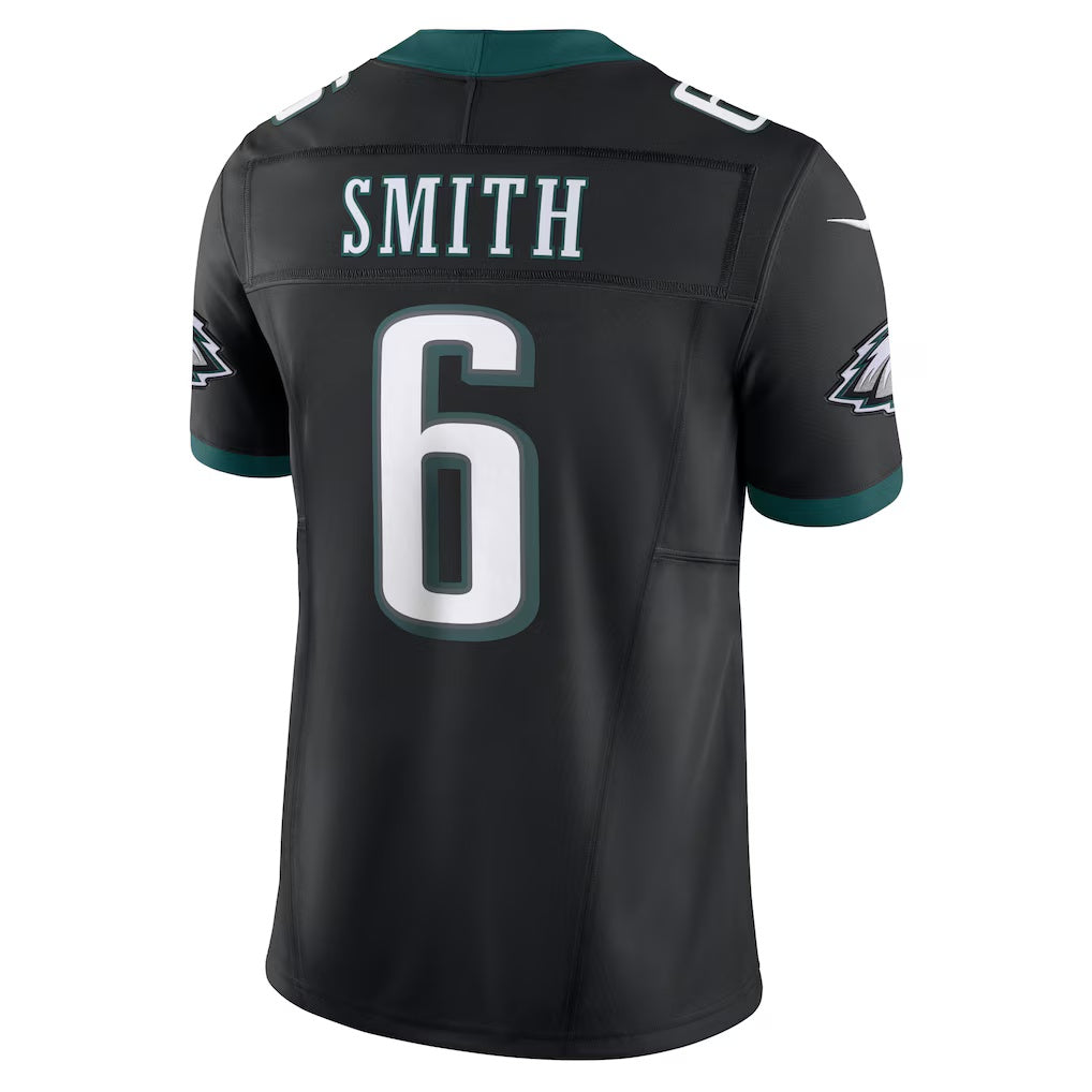harde P.Eagles #6 DeVonta Smith Black Alternate Vapor F.U.S.E. Limited Stitched Jerseys