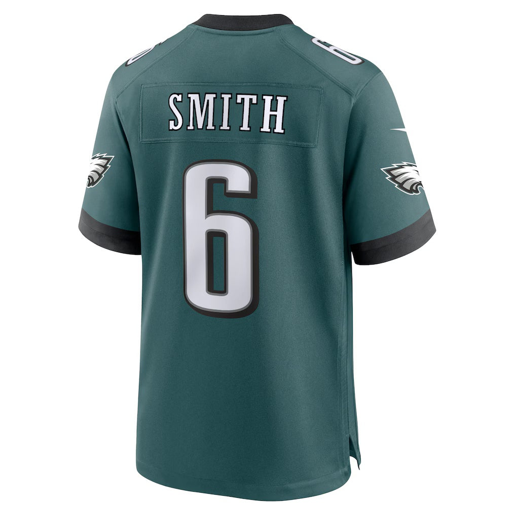 harde P.Eagles #6 DeVonta Smith Midnight Green Team Game Stitched Jerseys