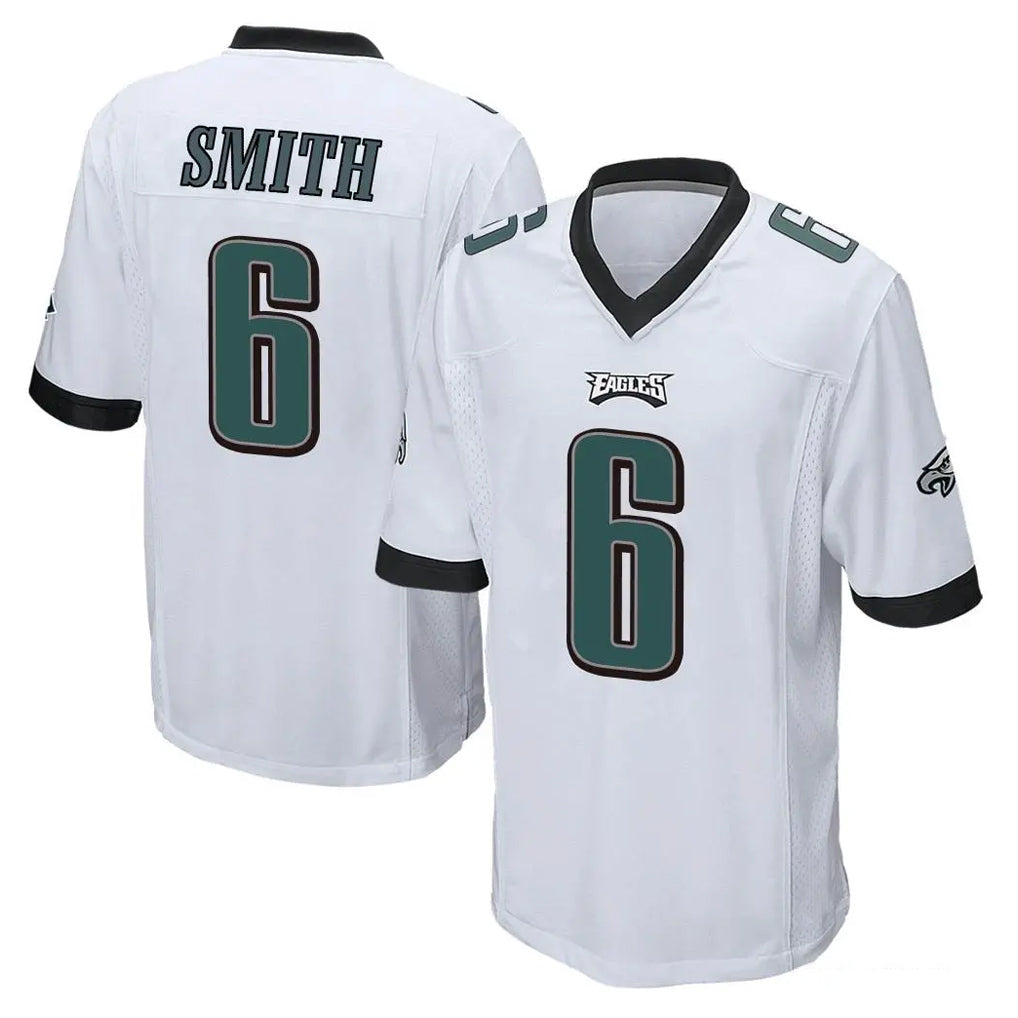 harde P.Eagles #6 DeVonta Smith Player White Home Game Stitched Jerseys