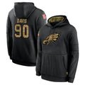 harde P.Eagles #90 Jordan Davis Player Black Salute to Service Hoodies Limited Game Stitched Jerseys