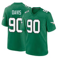 harde P.Eagles #90 Jordan Davis Player Green Kelly Alternate Home Game Stitched Jerseys