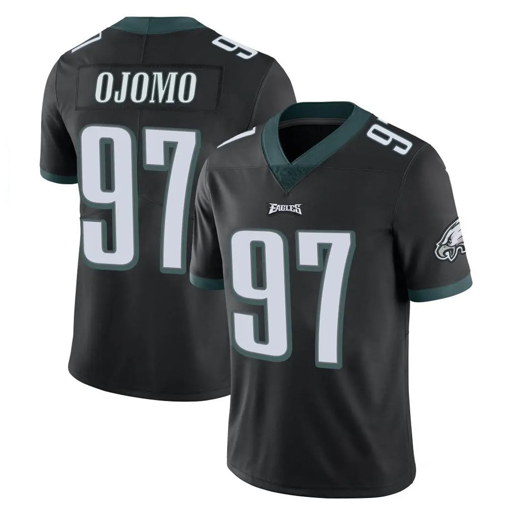 harde P.Eagles #97 Moro Ojomo Player Black Limited Vapor Untouchable Home Game Stitched Jerseys