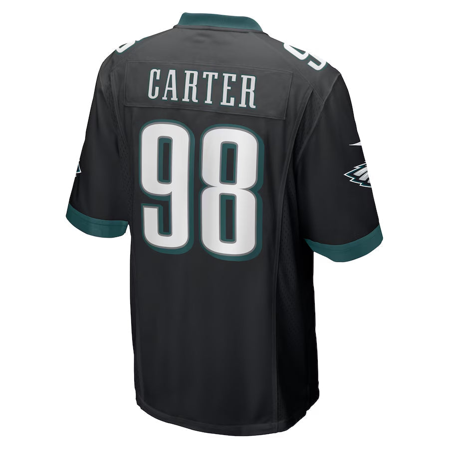 harde P.Eagles #98 Jalen Carter Player Black Alternate Game Stitched Jerseys