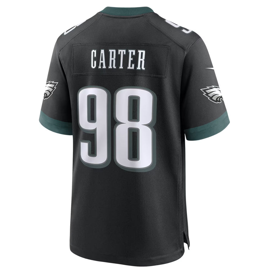 harde P.Eagles #98 Jalen Carter Player Black Home Game Stitched Jerseys