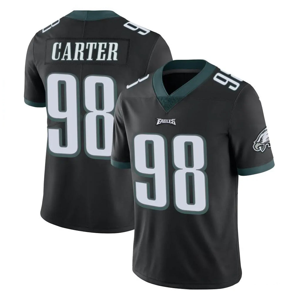 harde P.Eagles #98 Jalen Carter Player Black Limited Vapor Untouchable Home Game Stitched Jerseys