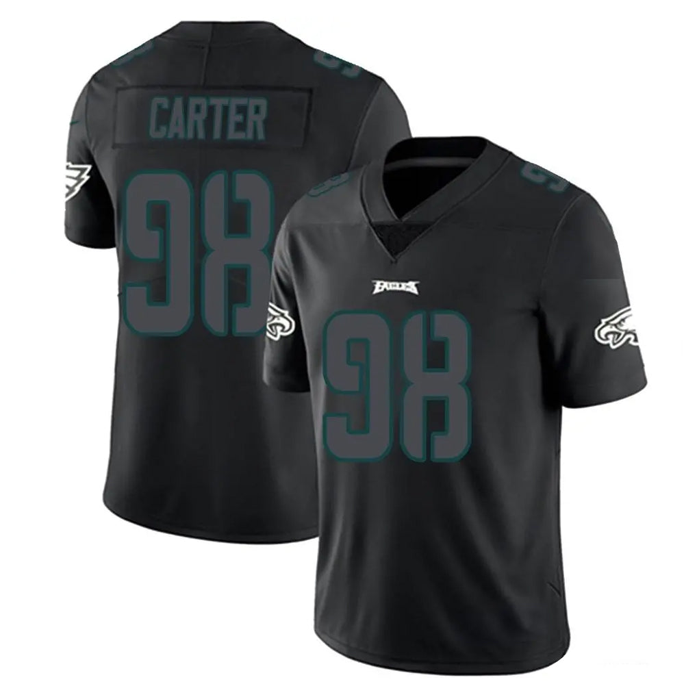 harde P.Eagles #98 Jalen Carter Player Limited Black Impact Home Game Stitched Jerseys