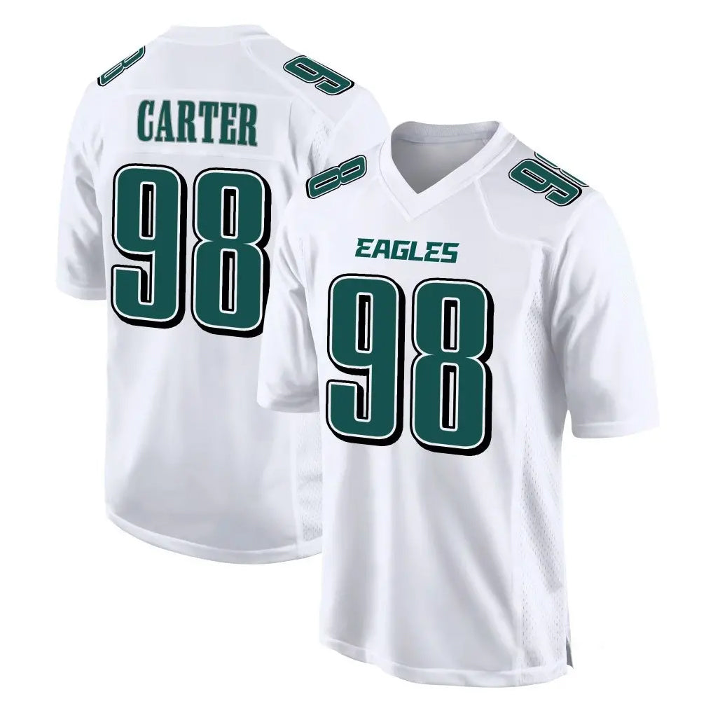 harde P.Eagles #98 Jalen Carter Player White Tundra Fashion Home Game Stitched Jerseys
