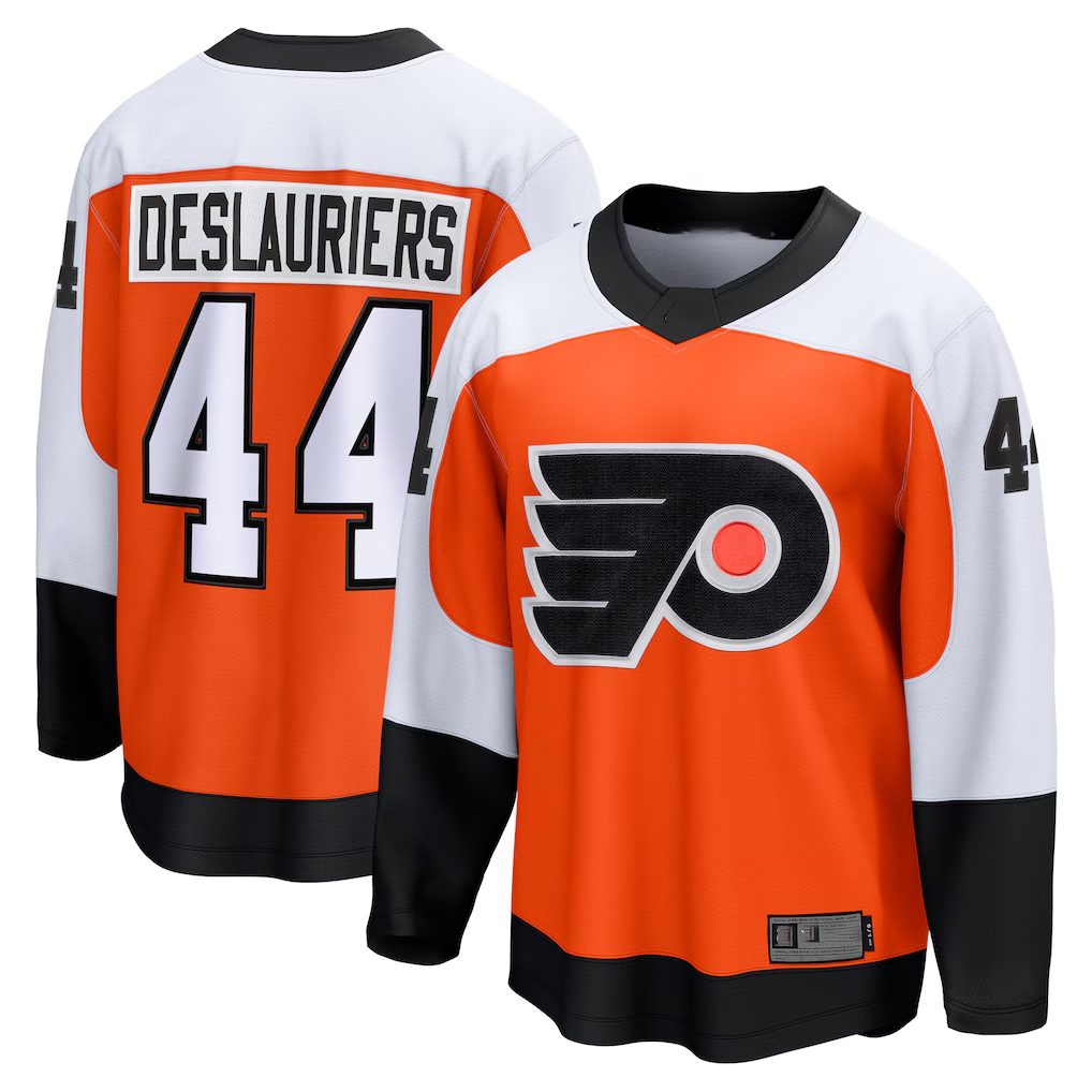 harde P.Flyers #44 Nicolas Deslauriers Orange Home Premier Breakaway Player Jerseys