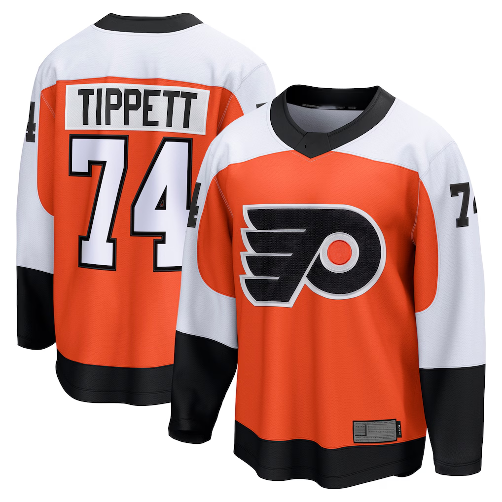 harde P.Flyers #74 Owen Tippett Orange Home Breakaway Jerseys