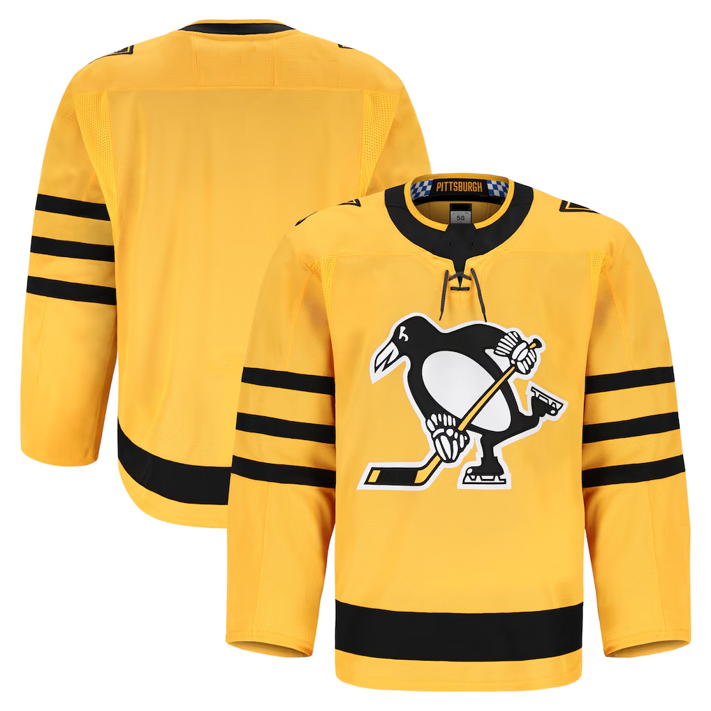 harde P.Penguins Gold Alternate Authentic Pro Jerseys