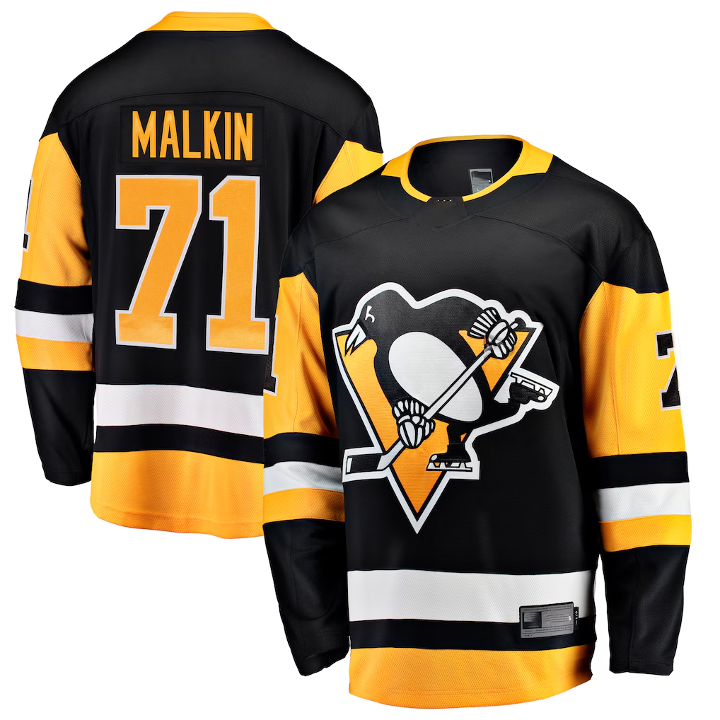harde P.Penguins #71 Evgeni Malkin Black Home Breakaway Jerseys