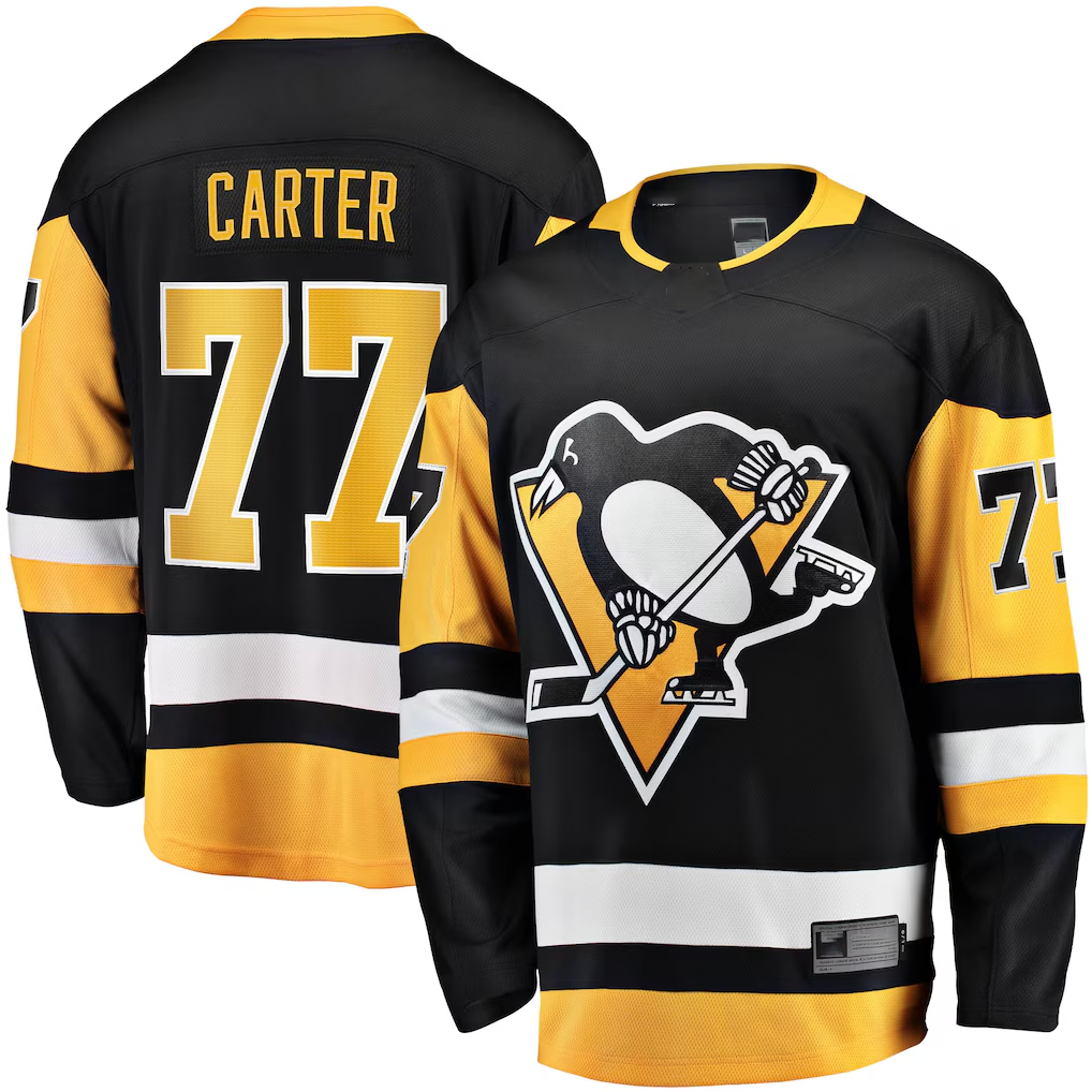 harde P.Penguins #77 Jeff Carter Black Home Breakaway Replica Jerseys