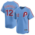harde P.Phillies #12 Kyle Schwarber Player Light Blue Home Limited Stitched Jerseys